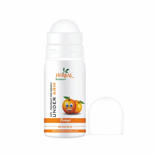 "Herbal Harmony Orange Burst Antiperspirant Roll-On: Skin-Friendly Protection with Energizing Citrus Zest" (50 ml)(Buy 1 Get 1 Free )