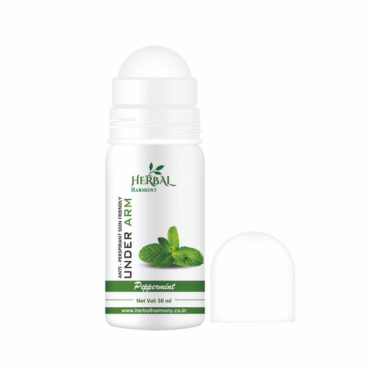"Herbal Harmony Peppermint Fresh Antiperspirant Roll-On: Skin-Friendly Protection with Cooling Mint Sensation" (50 ml)(Buy 1 Get 1 Free )